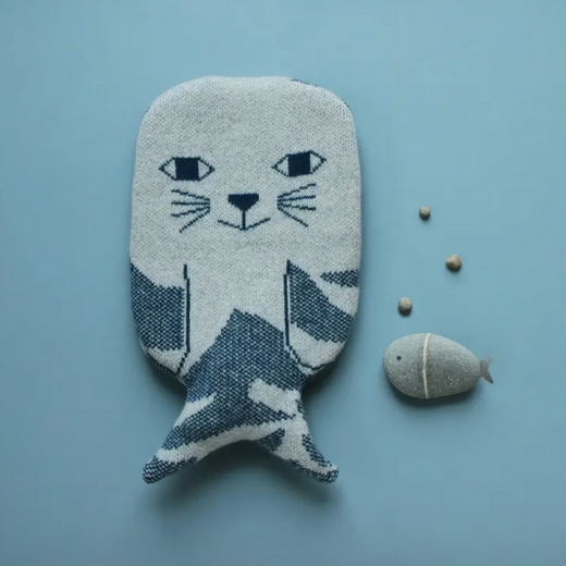 Seal Hot Water Bottle -Donna Wilson - blue