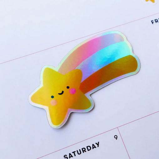 Holographic Shooting Star Sticker -Vica Lew