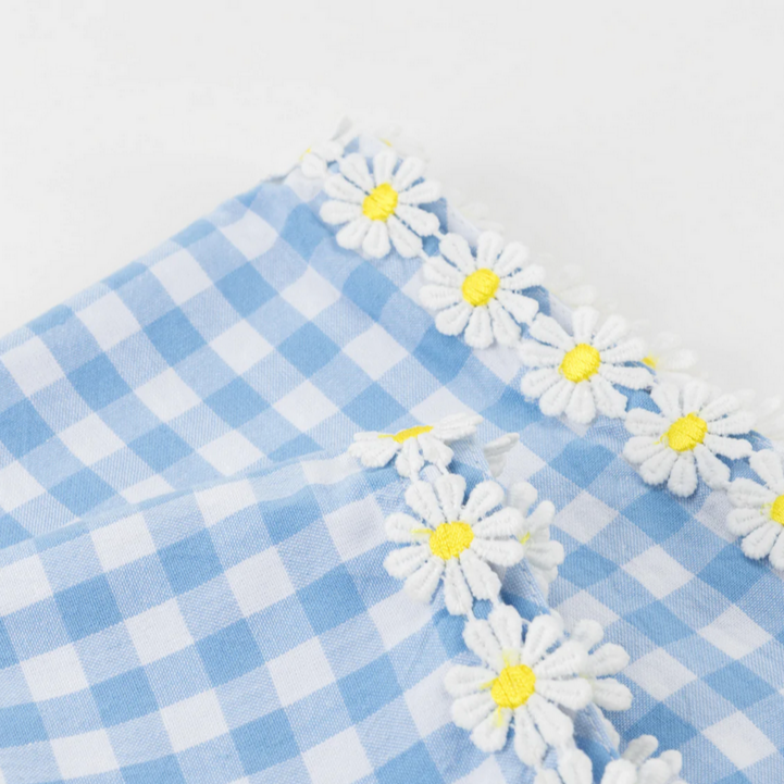 Daisy Edge Gingham Fabric Napkins (pk4)