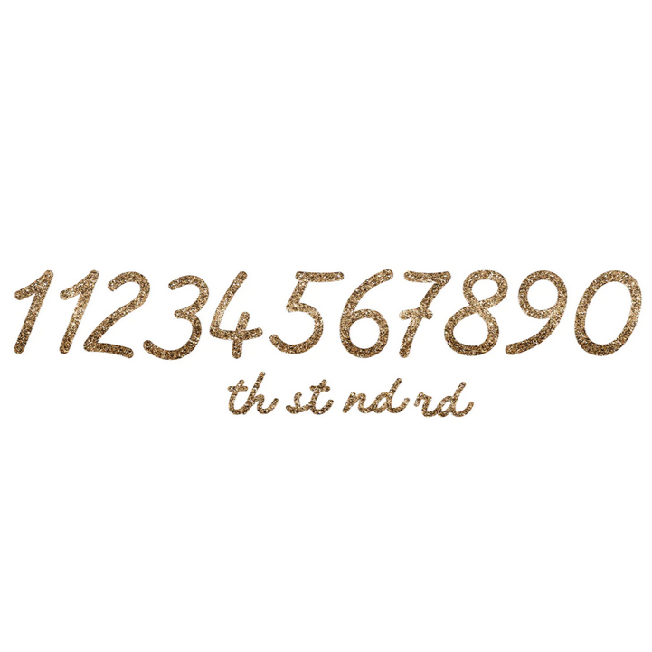 Gold Happy Birthday Garland + Number Set