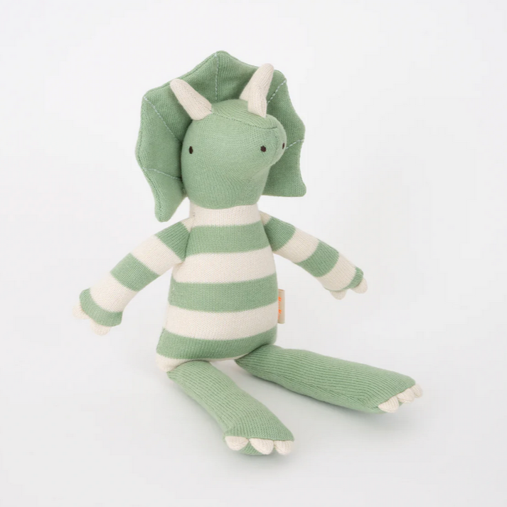 Organic Triceratops Knitted Toy -small