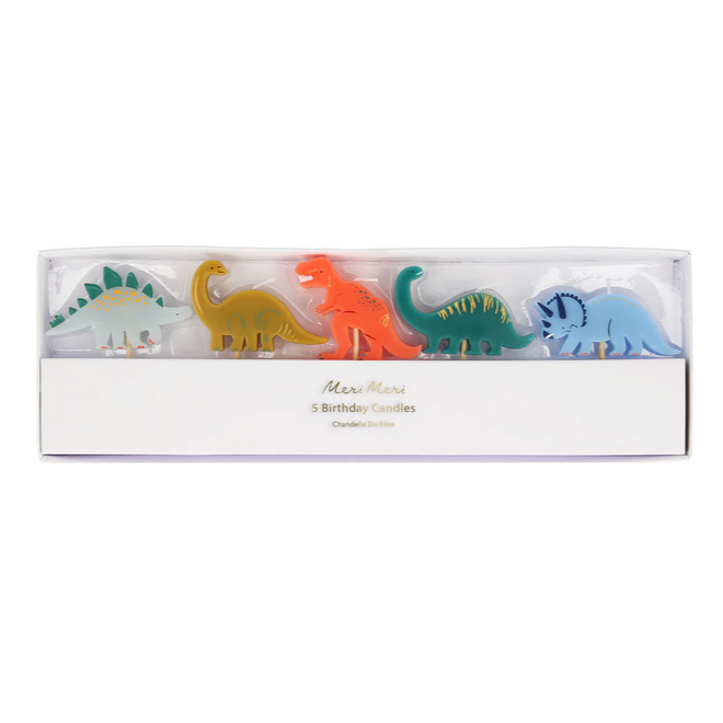 Mini Dinosaur Candles (5pk)