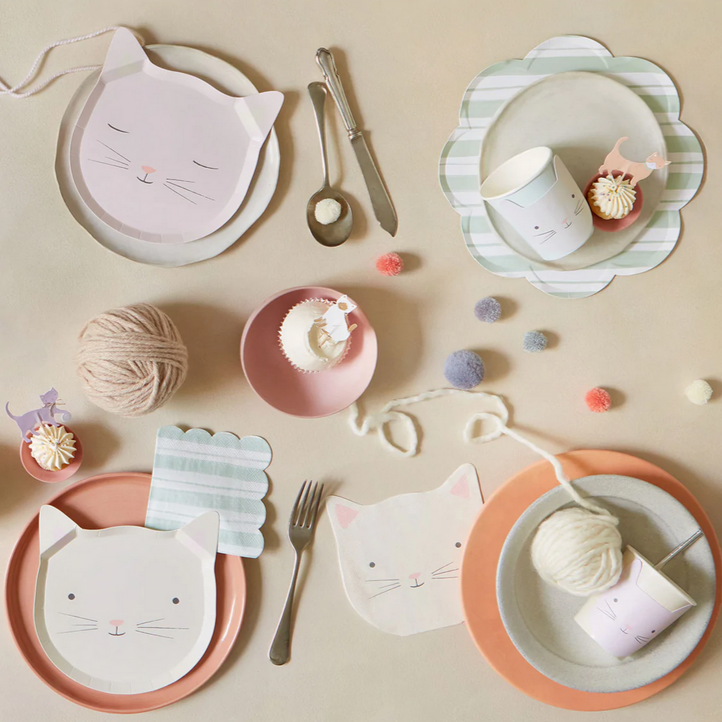 Cute Kitten Plates (8pk)