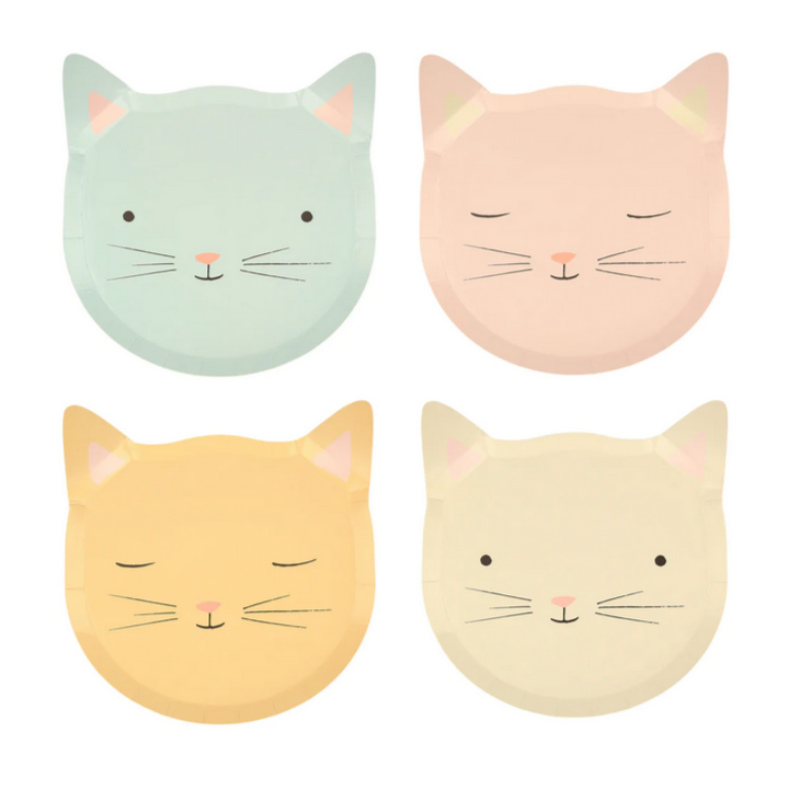 Cute Kitten Plates (8pk)