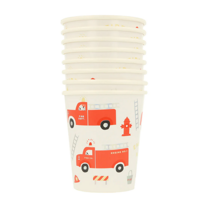 Fire Truck Cups (8pk)