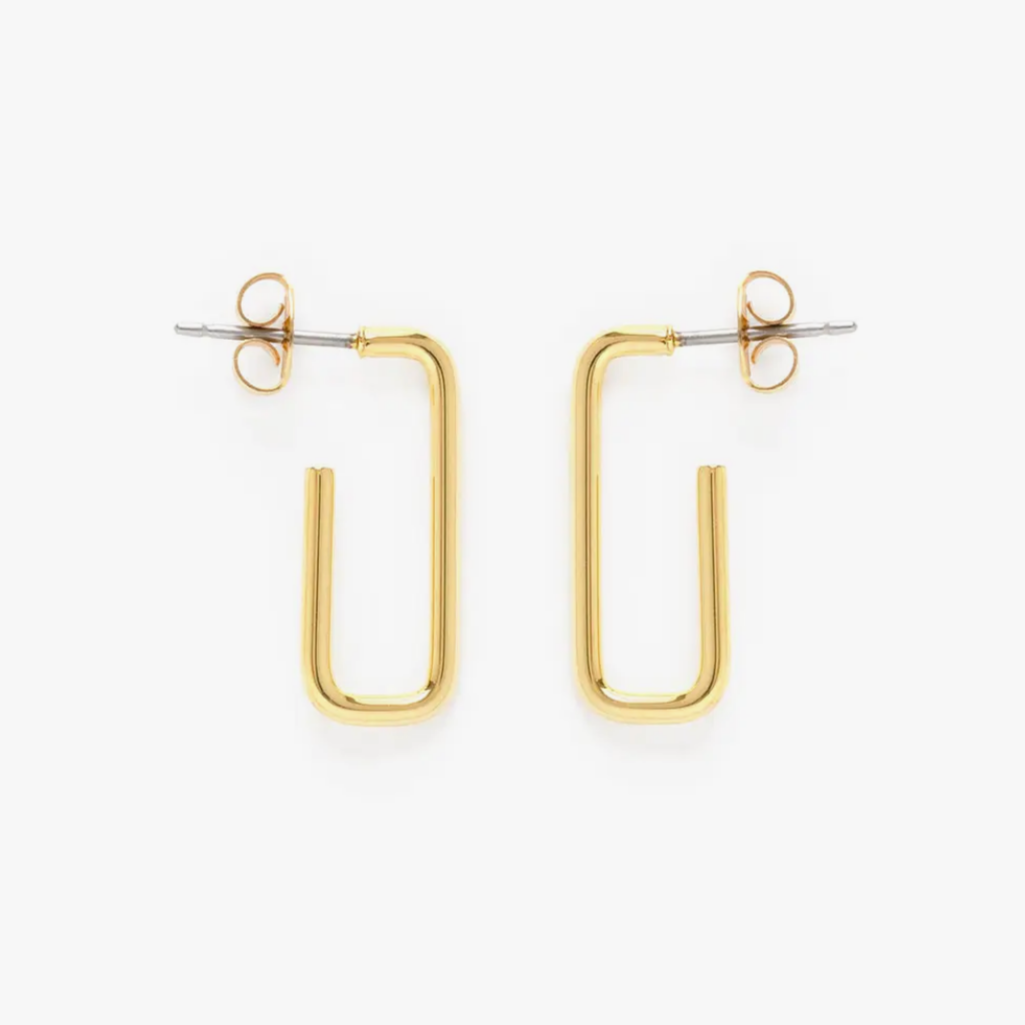 Paperclip Hoop Studs