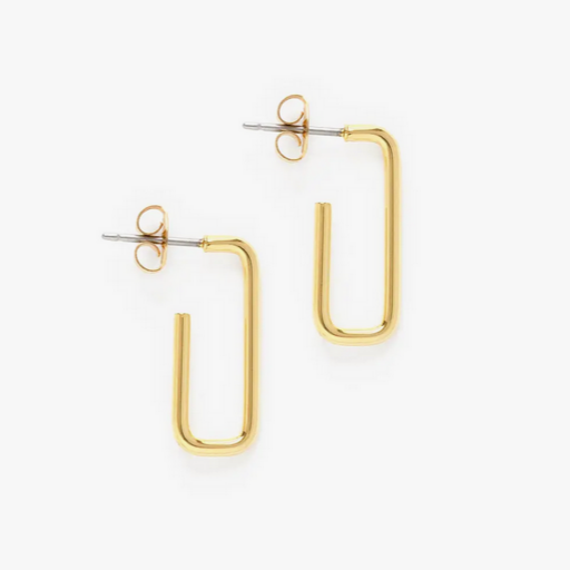 Paperclip Hoop Studs