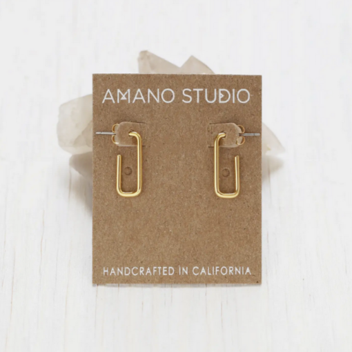 Paperclip Hoop Studs
