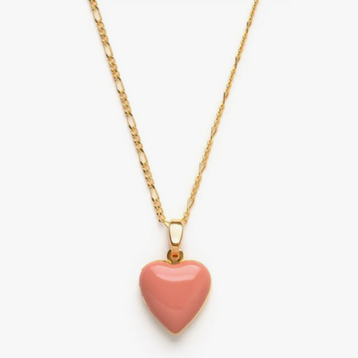 Small Heart Locket -rose