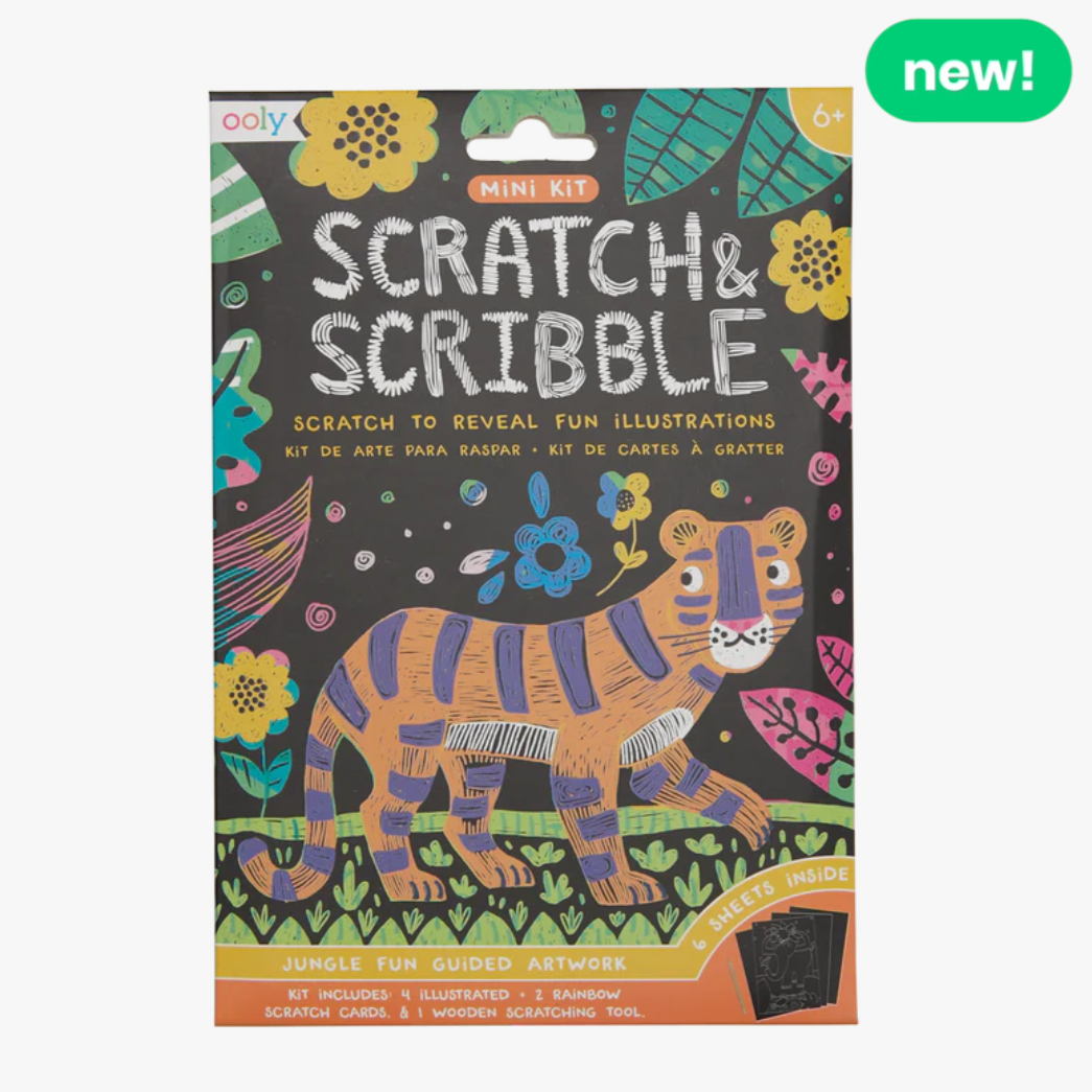 Mini Scratch & Scribble Art Kit: Jungle Fun