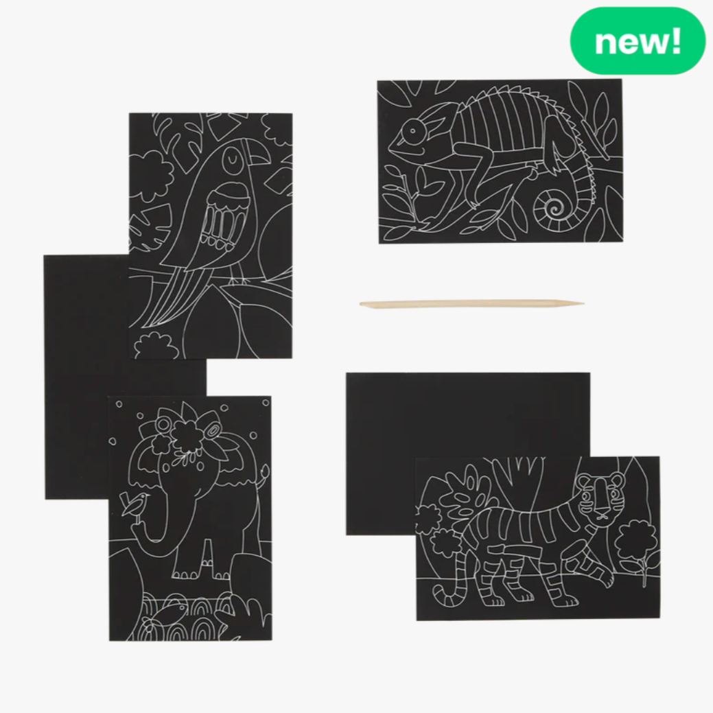 Mini Scratch & Scribble Art Kit: Jungle Fun