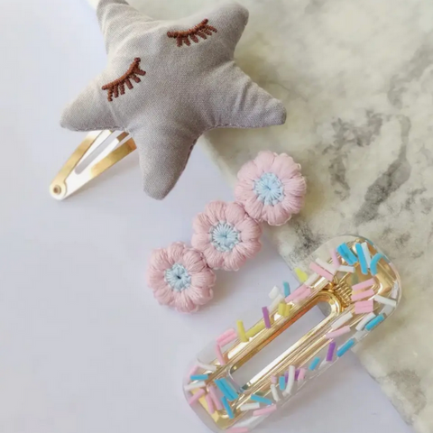 STAR - set of 3 hair clips