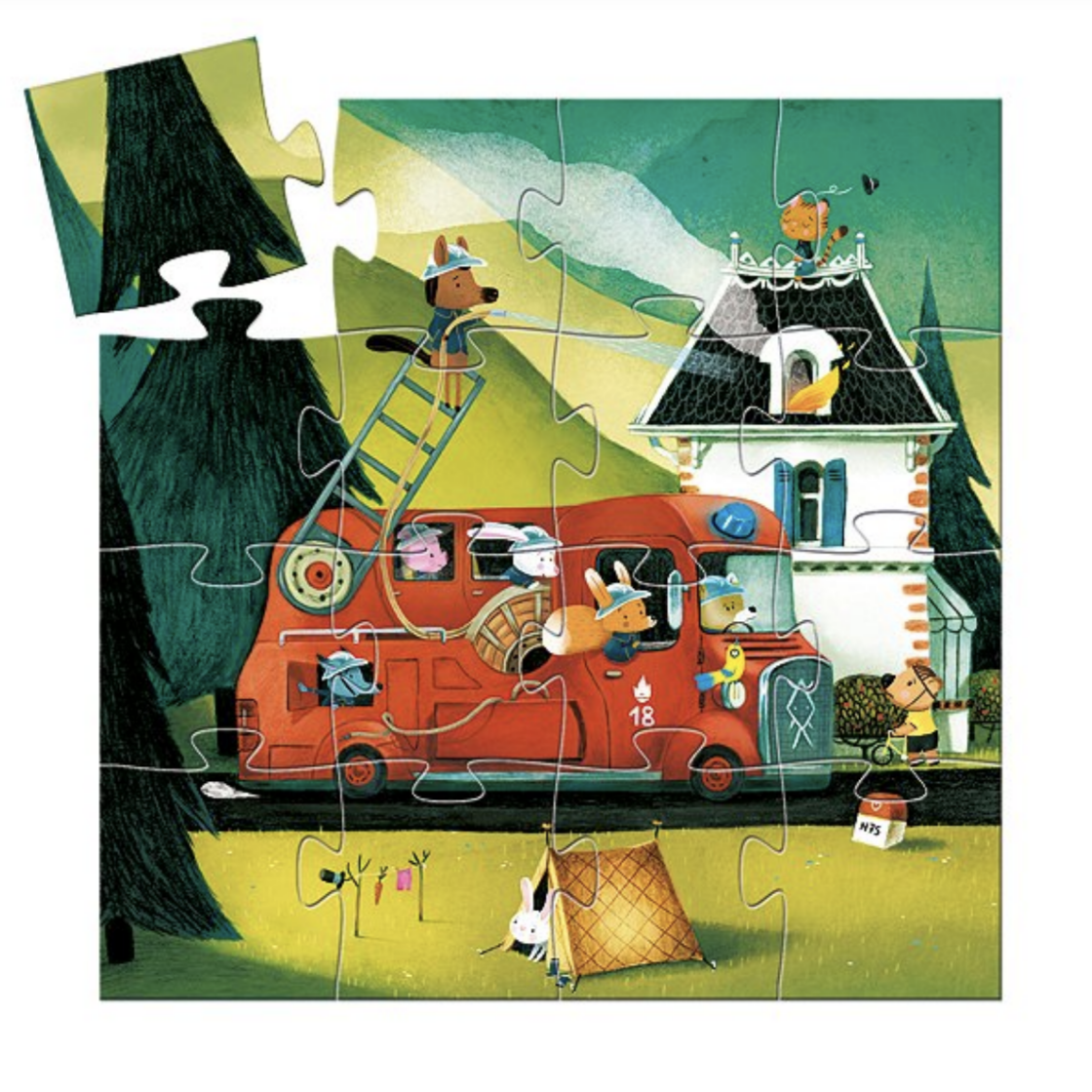 Firetruck Puzzle-16pcs