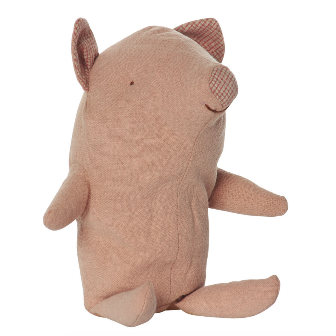 pink cloth pig sitting