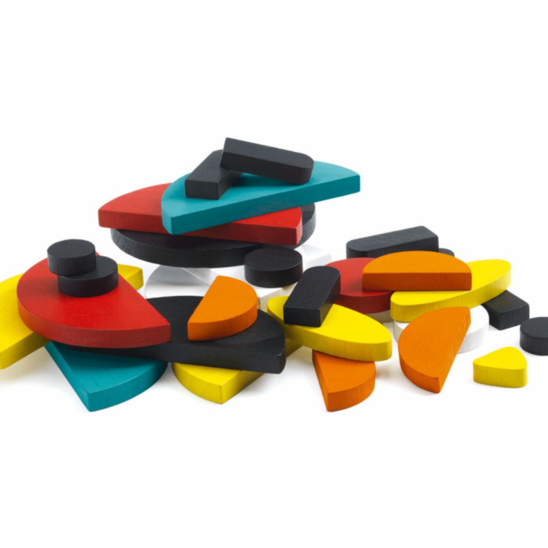 closeup of pile of wooden parts