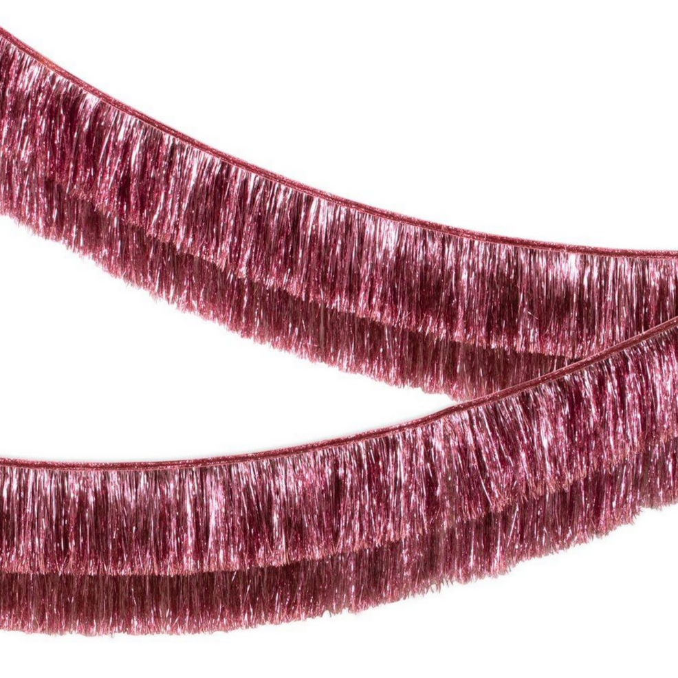 Pink Tinsel Fringe Garland