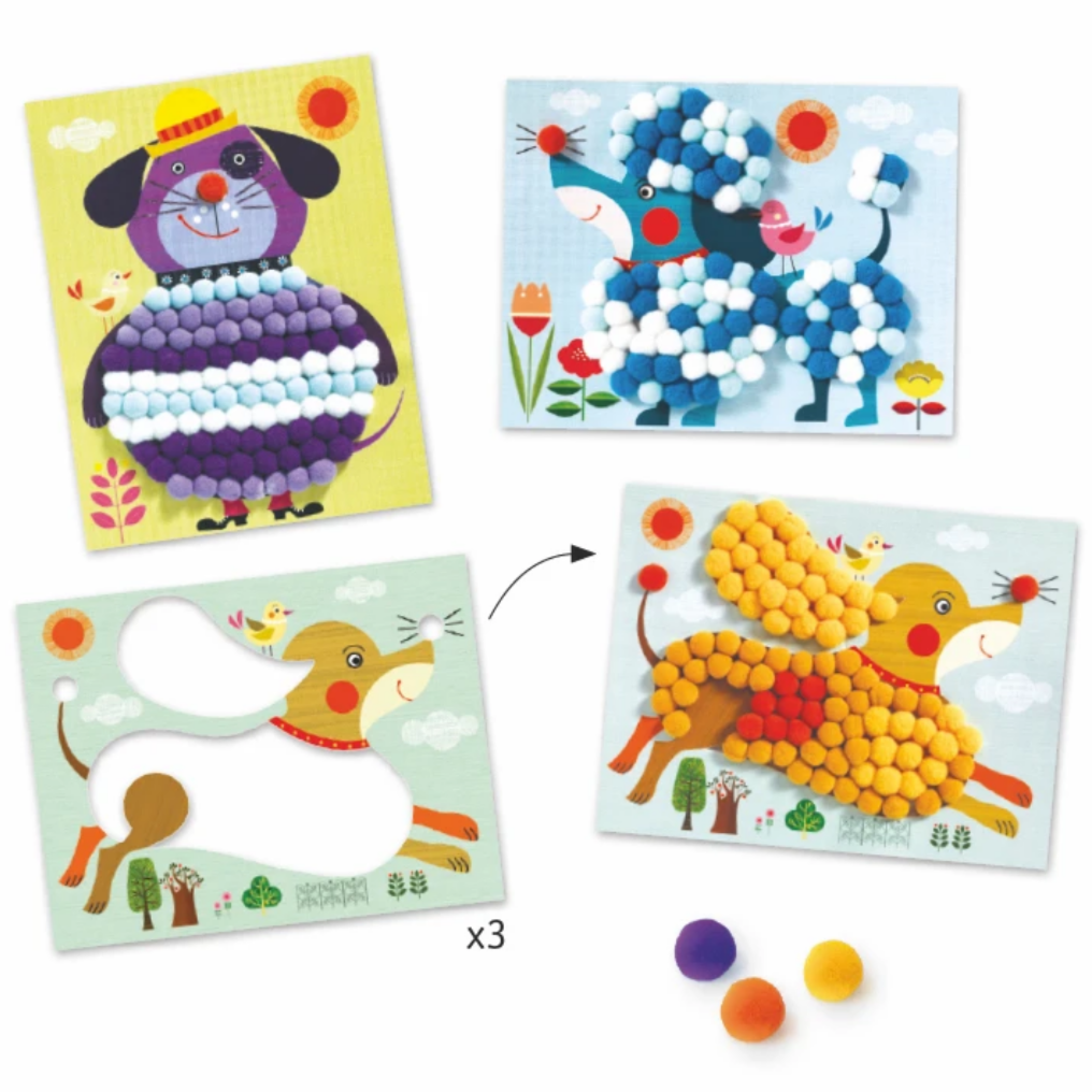 PomPom Puppies Collage Craft Kit