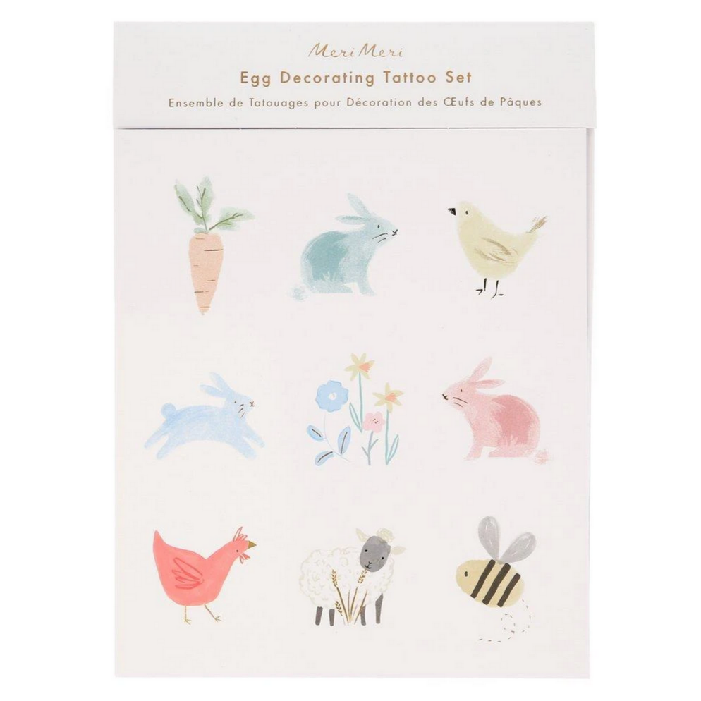 Spring Bunny Egg Decorating Tattoo Kit