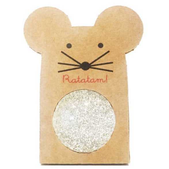 Silver Glitter Mouse Bouncing Ball - 43mm