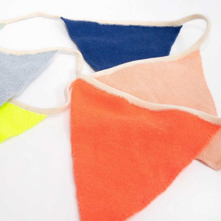 Multicolor Knitted Flag Garland