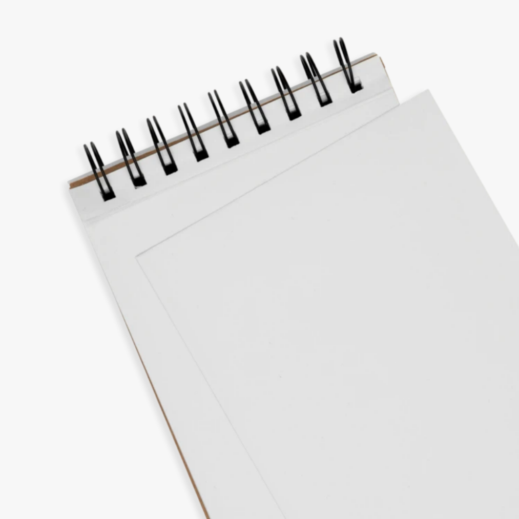 closeup of white page removed from sketchbook