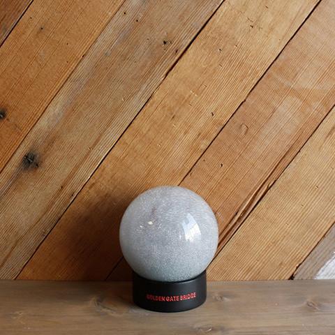 fog globe showing all of the glitter when shook