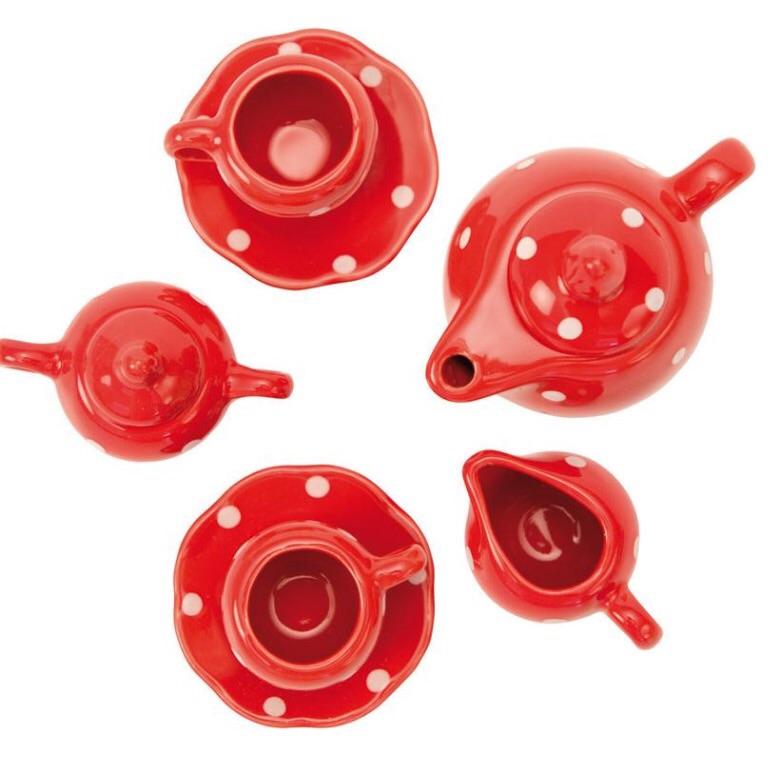 Red Ceramic Tea Set