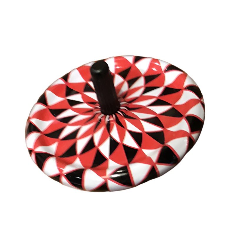 black white and red designed top