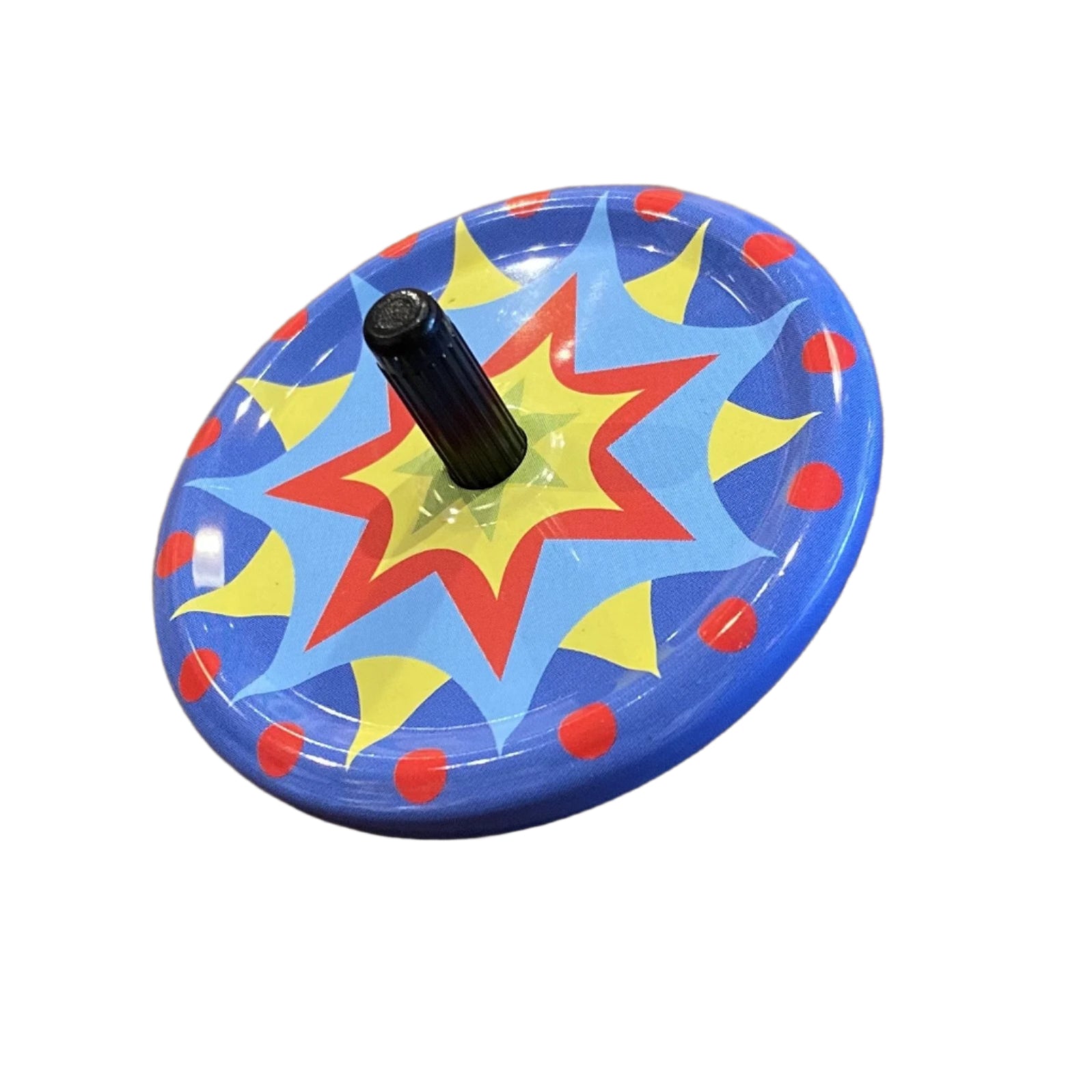 blue top with red and yellow design