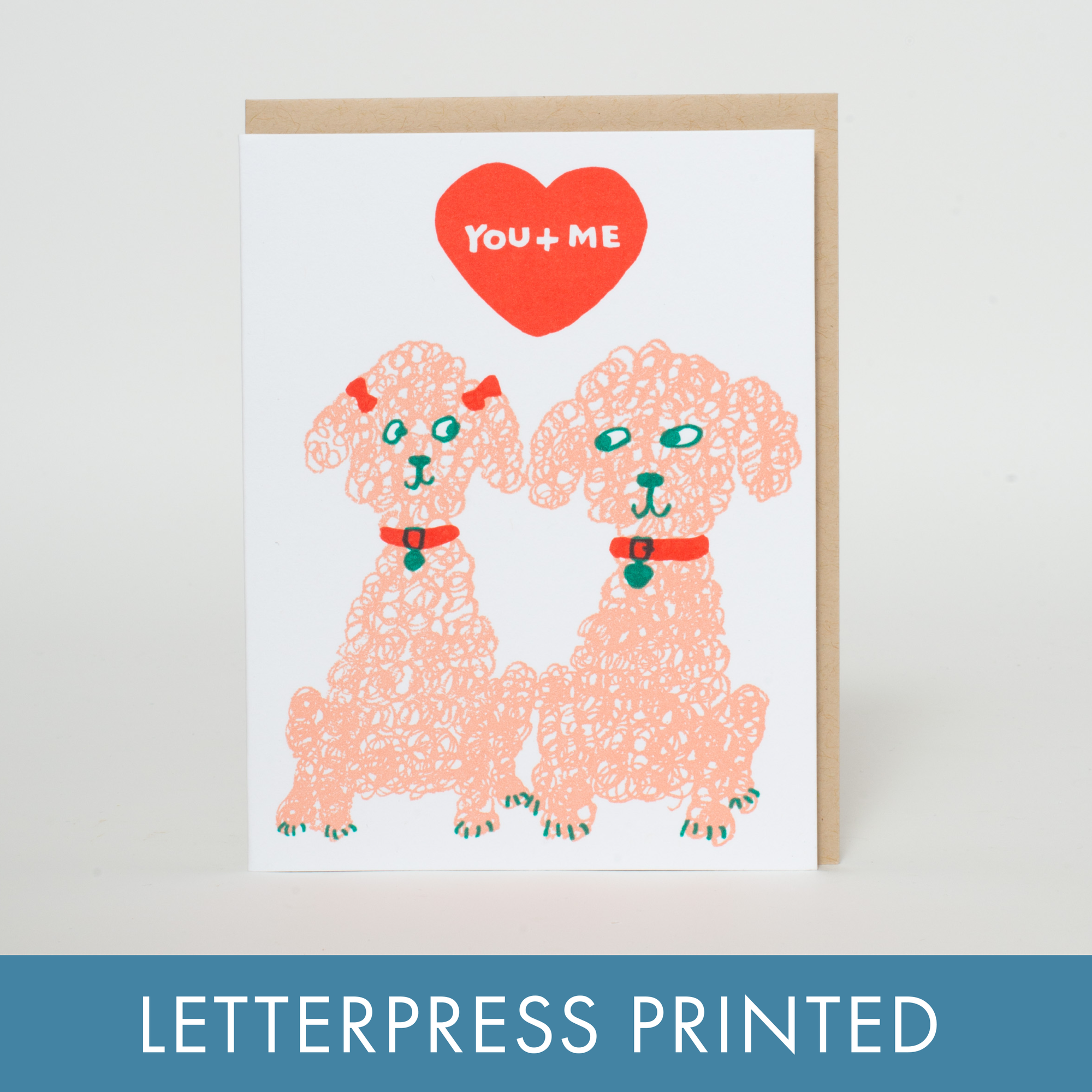 Poodle Love Letterpress Card