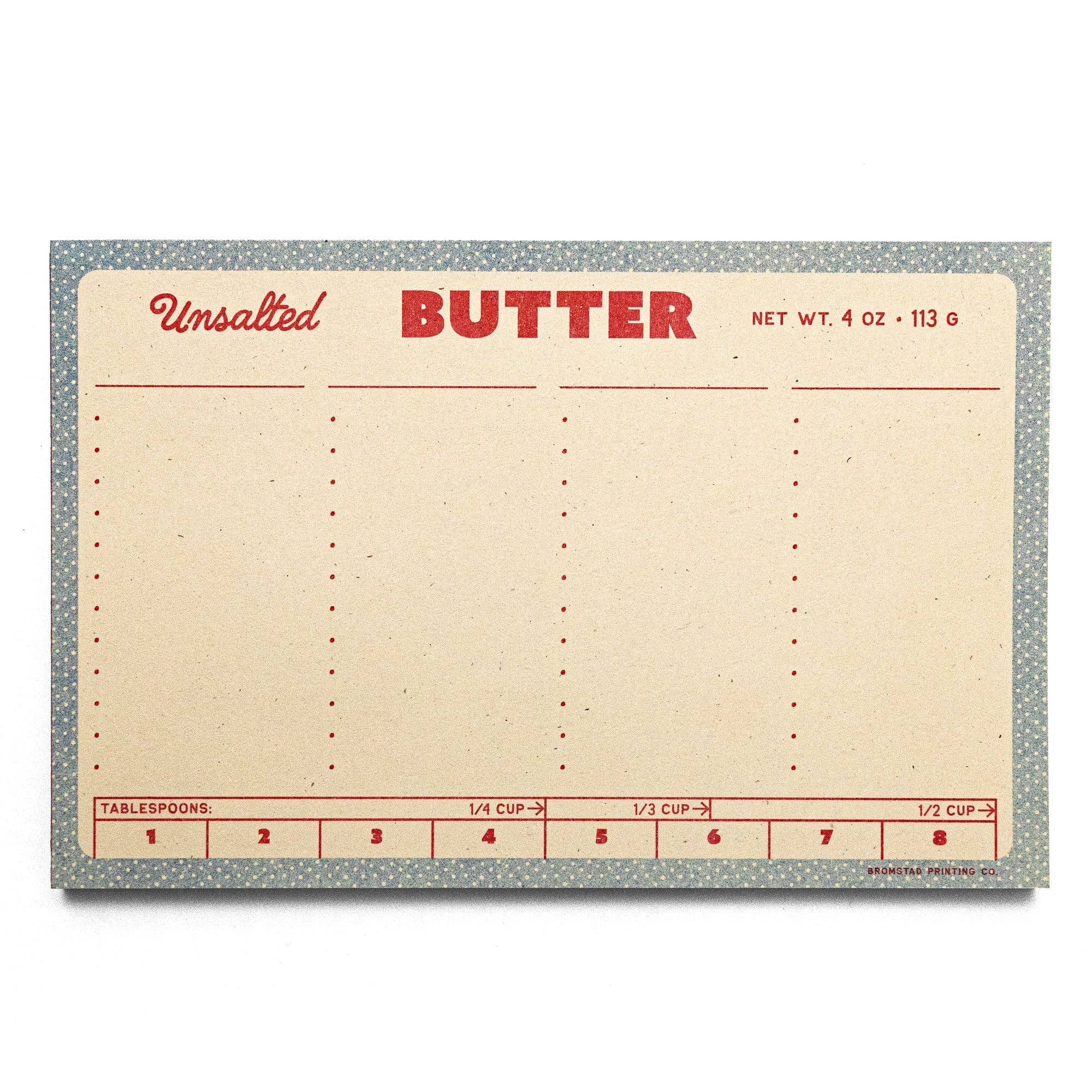Butter planners with text and measurements on a white background