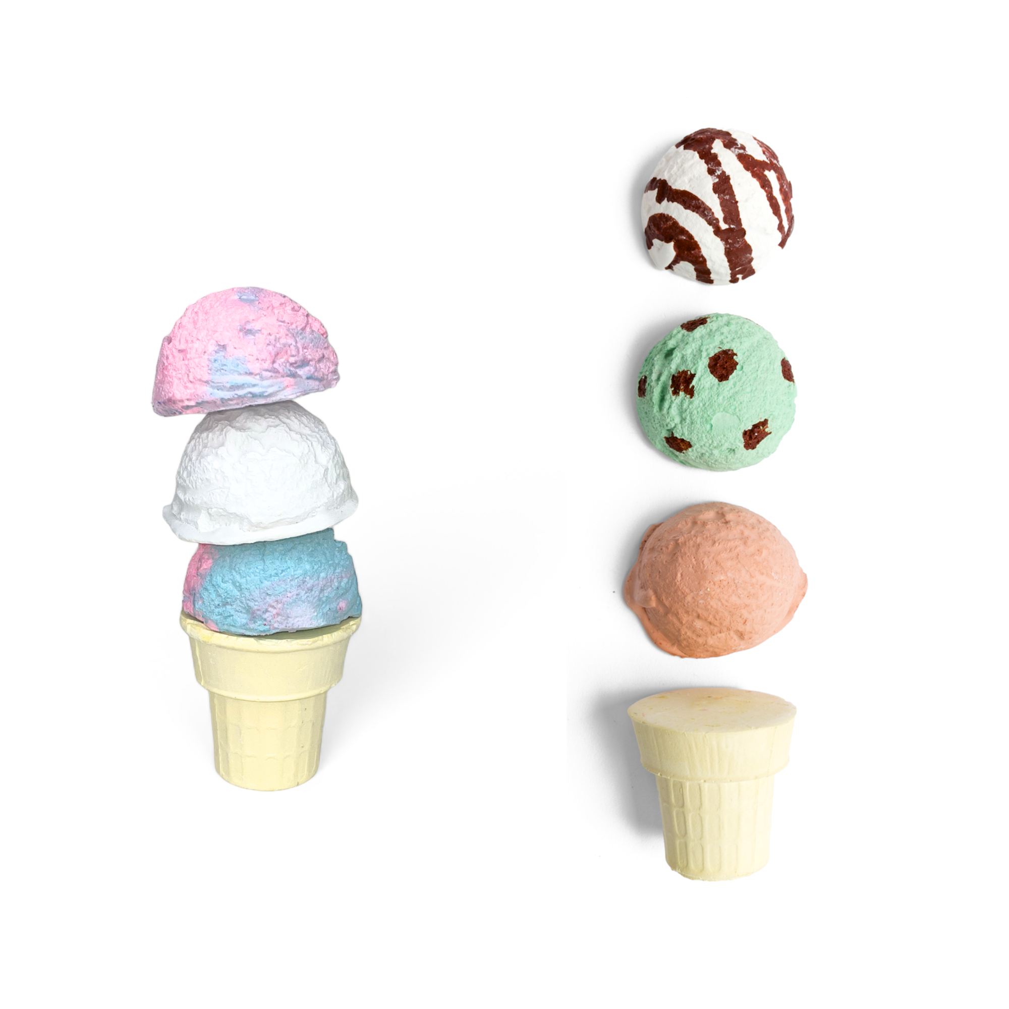 Summer Ice Cream Cones Handmade Sidewalk Chalk