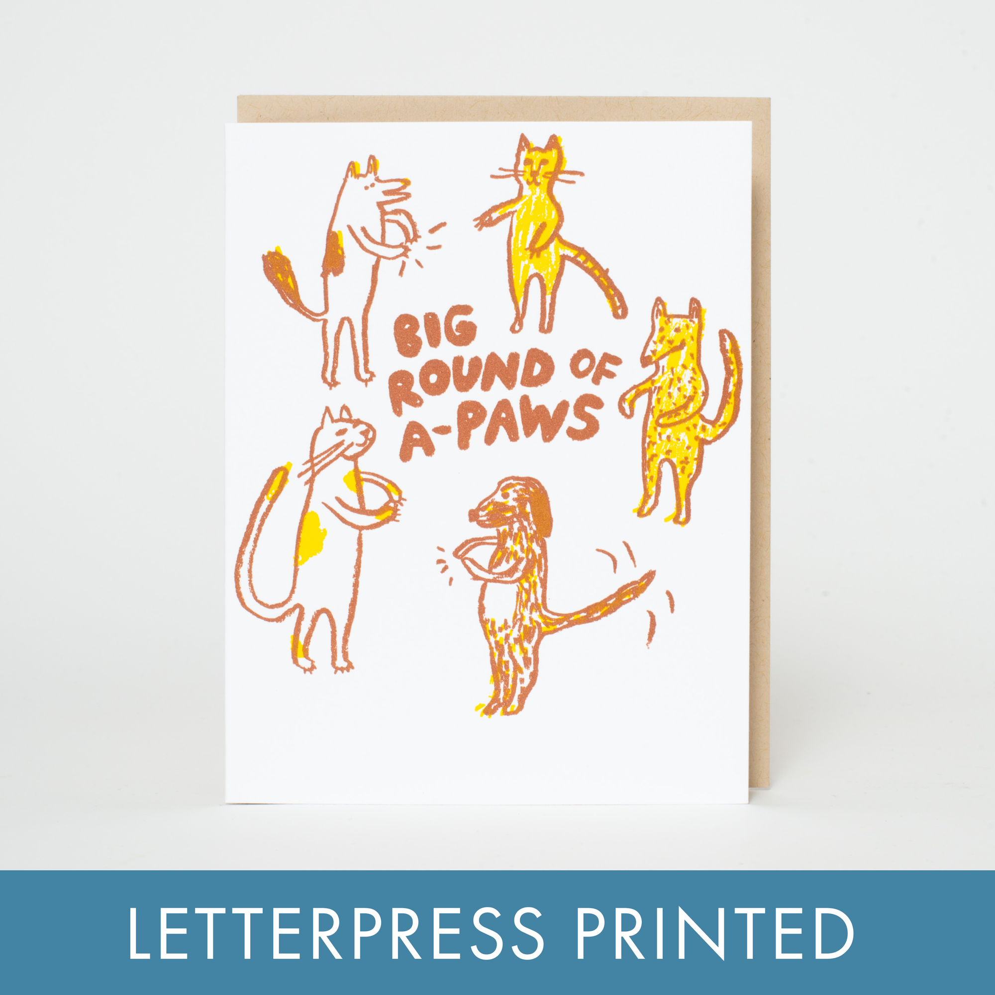 Congrats Animals Letterpress Card