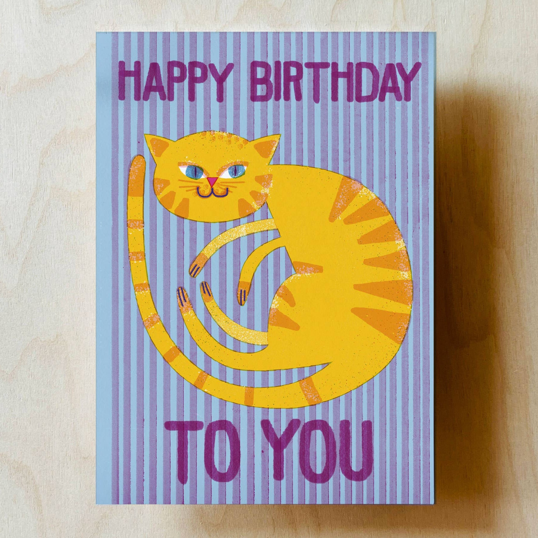 Birthday Cat Postcard -Barbara Dziadosz