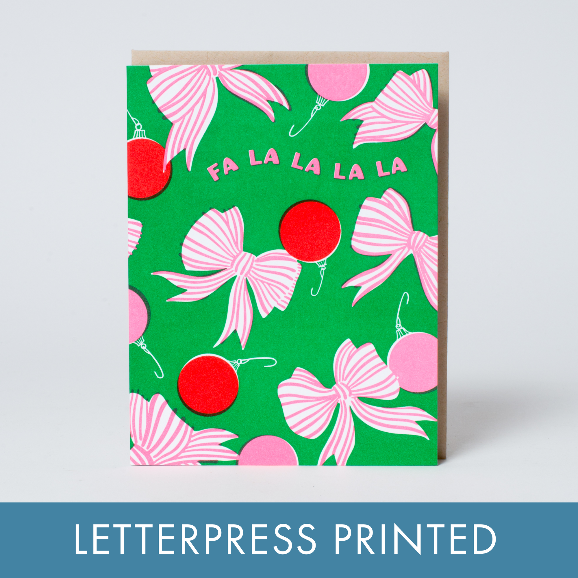 Fa La La La  Festive Holiday Letterpress Card by Hello!Lucky