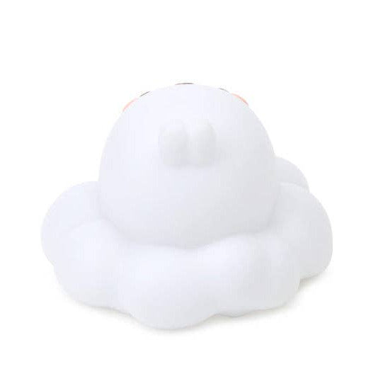 White cloud-shaped object on a white background