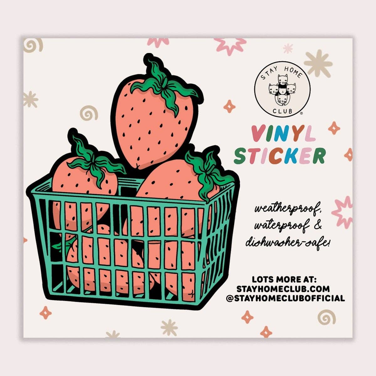 Berry Basket Vinyl Sticker