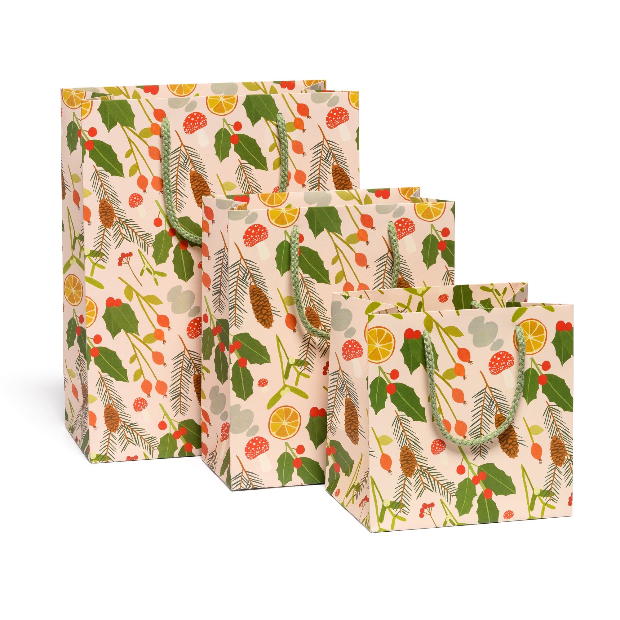 Holiday Greens gift bags -small