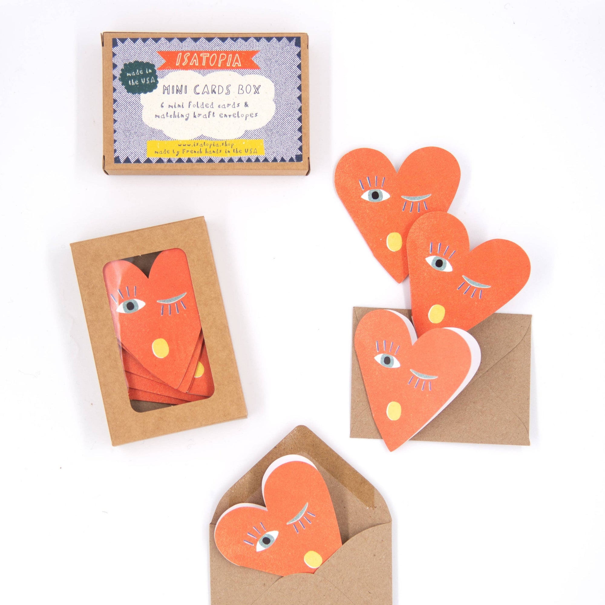 Heart Blink Mini Cards - box of 6