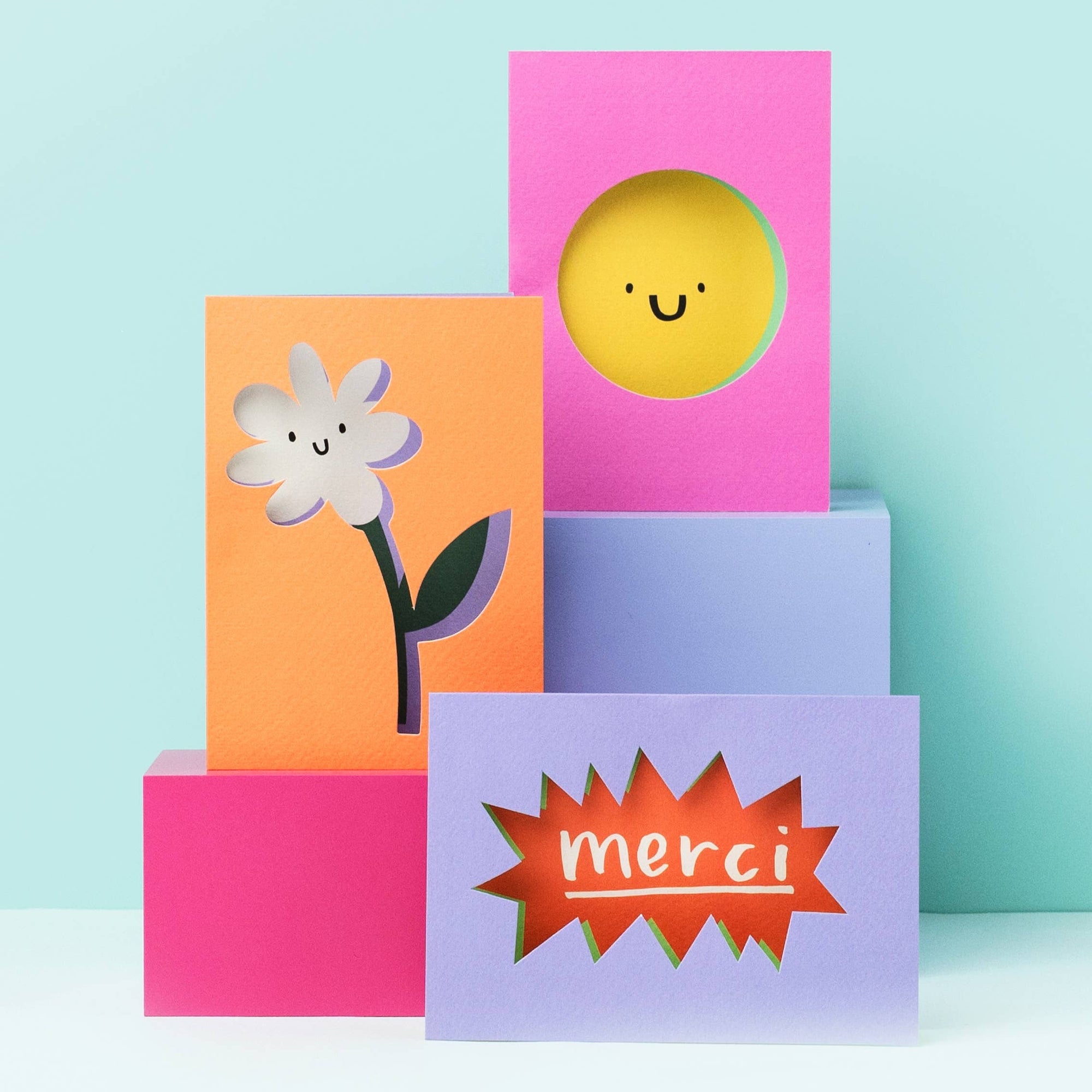 Merci - Thank You Card - Die Cut Card