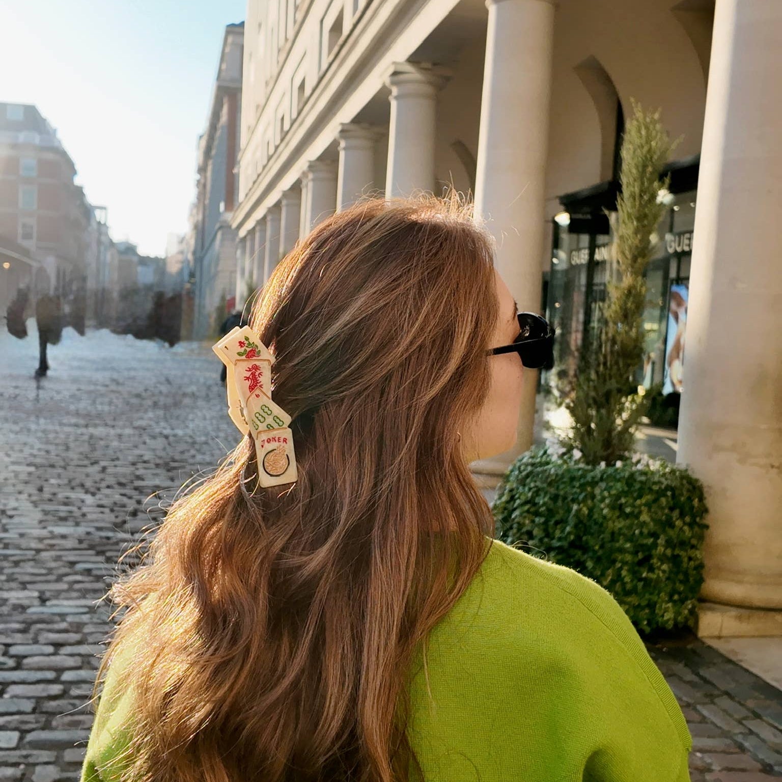 Hand-painted Mahjong Claw Hair Clip