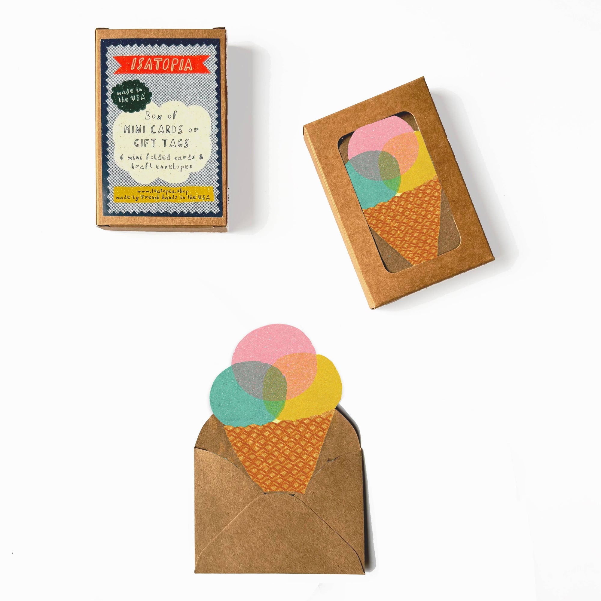 Ice Cream Mini Cards - Box of 6