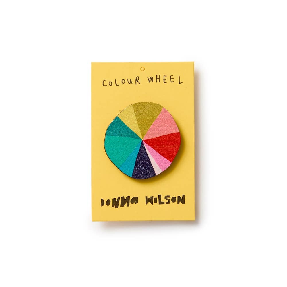 Color wheel on a yellow card with 'Donna Wilson' branding