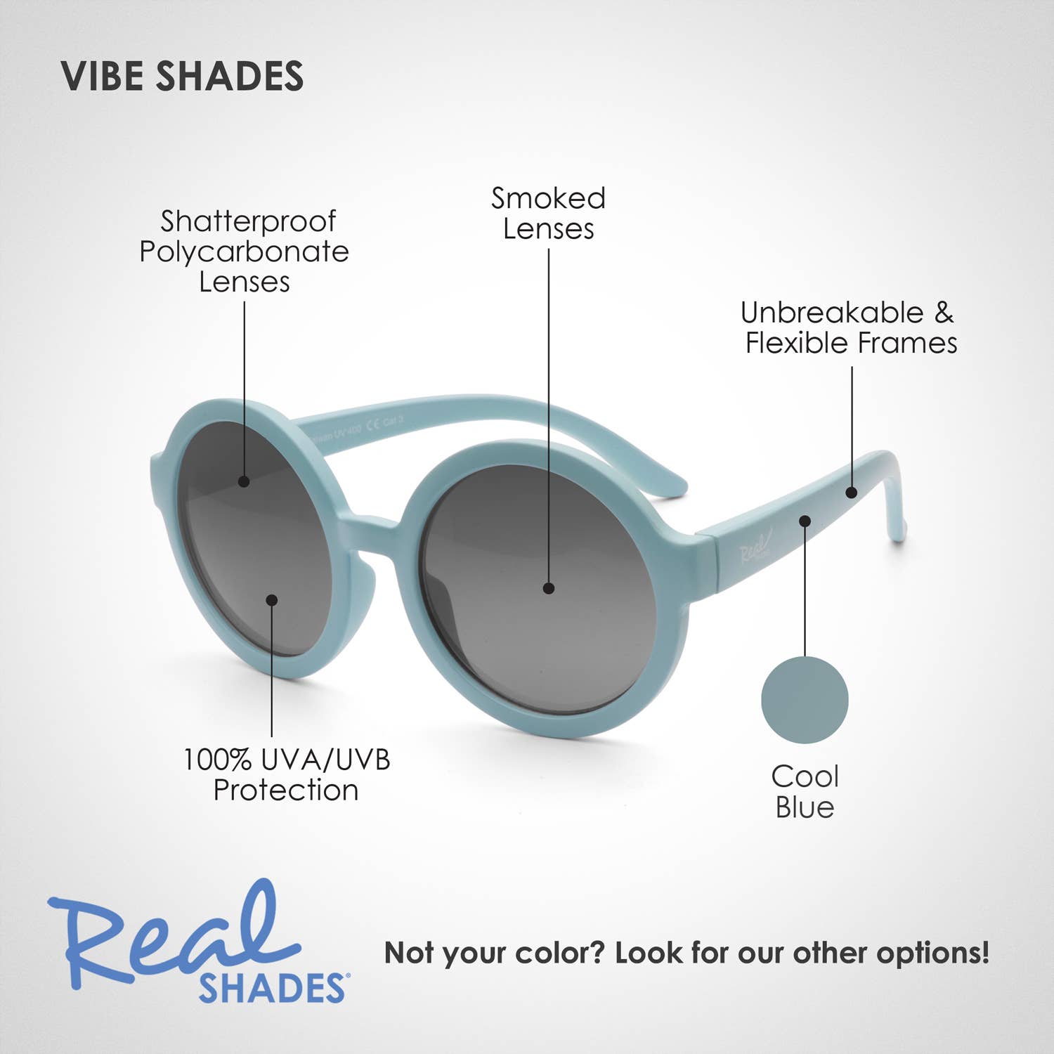 Vibe Flexible Toddler Sunglasses for Ages 2+