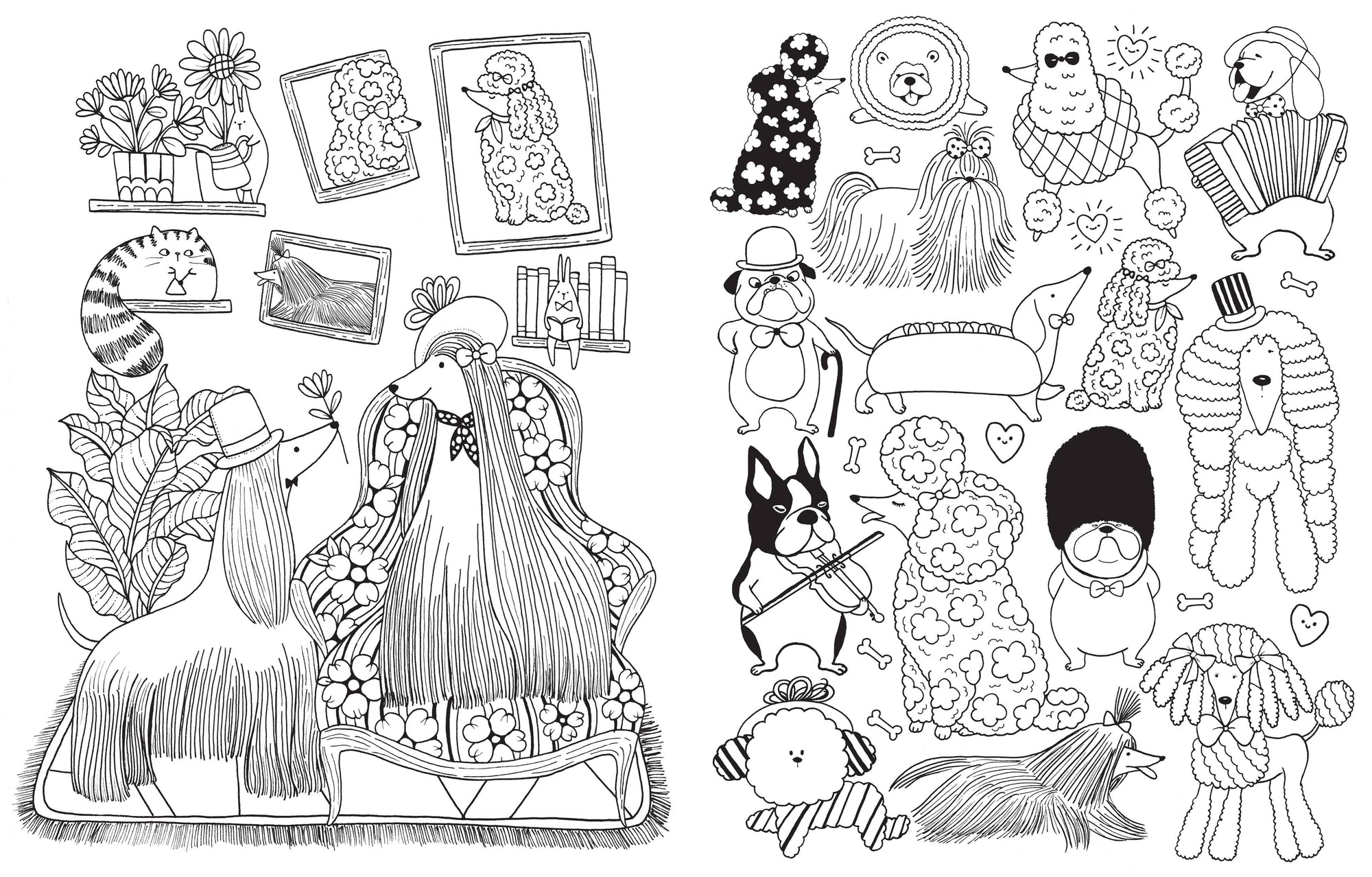 A Million Cute Animals Coloring Book