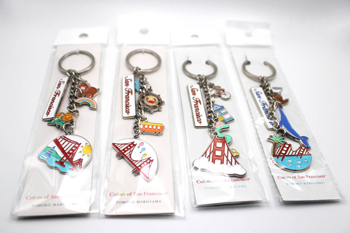 San Francisco Silver Keychains