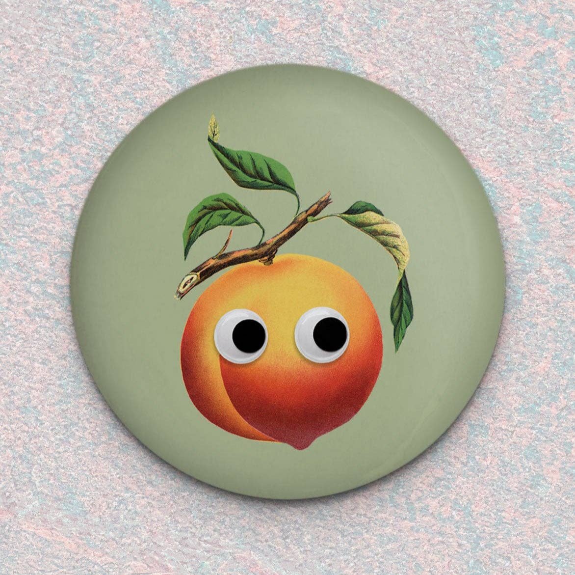 Googly Peach Magnet