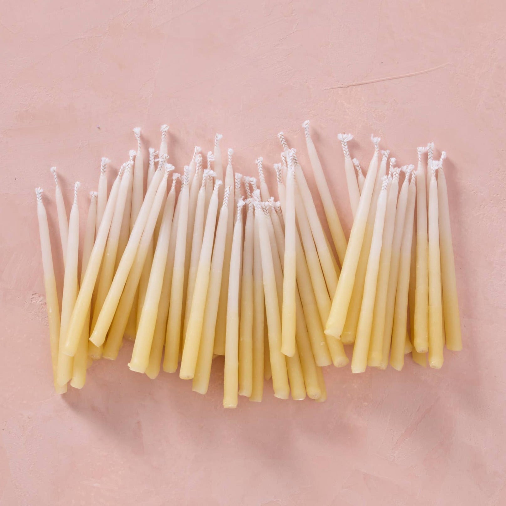 Yellow Ombre Beeswax Birthday Candles