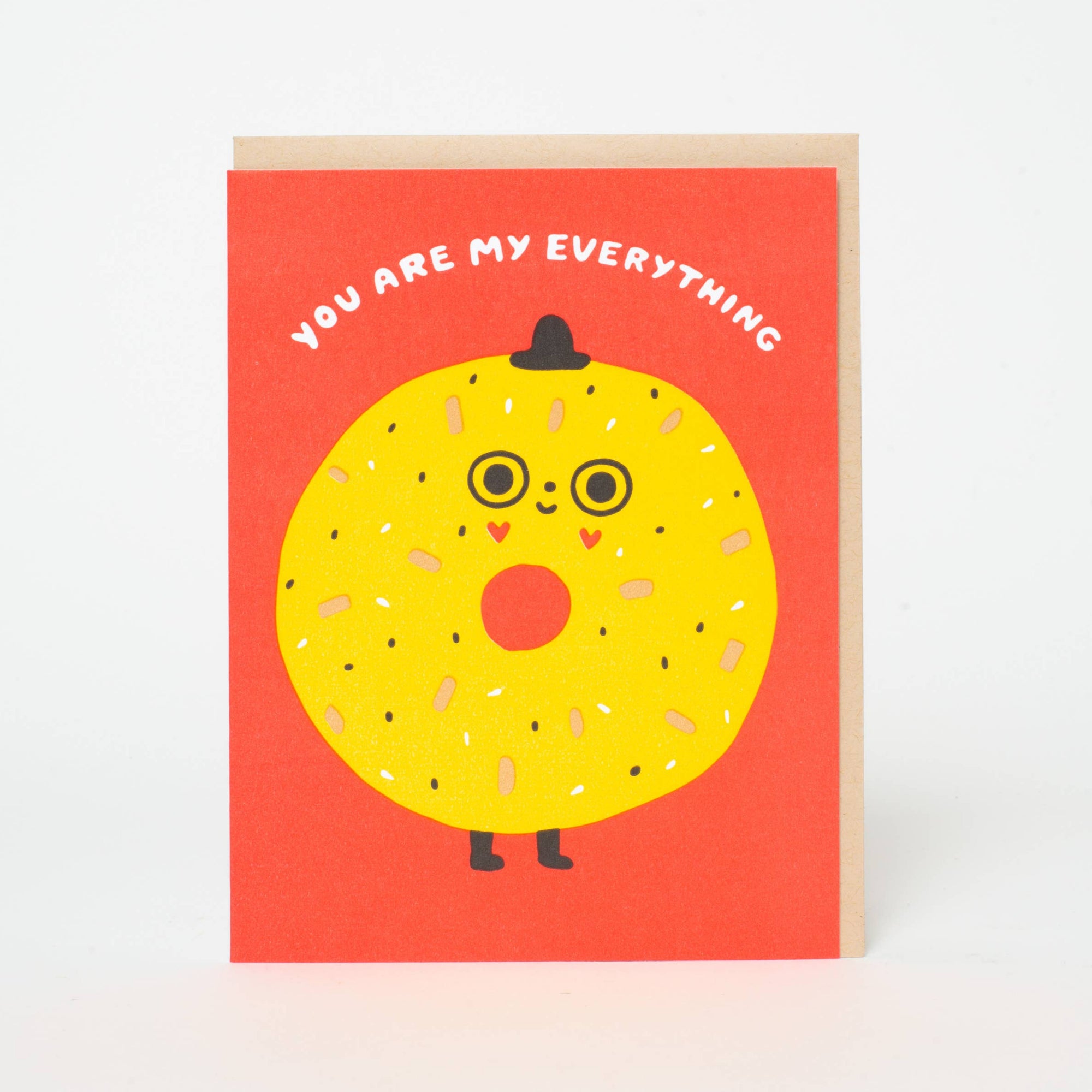 You're My Everything Bagel Letterpress Card - Suzy Ultman