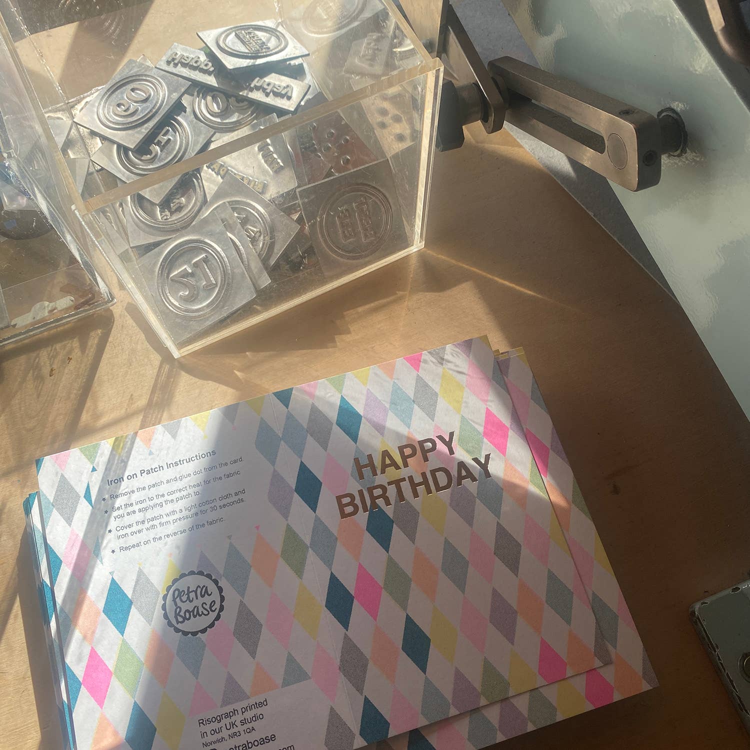 Riso Shapes - Happy Birthday Harlequin